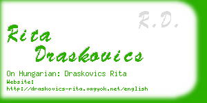 rita draskovics business card